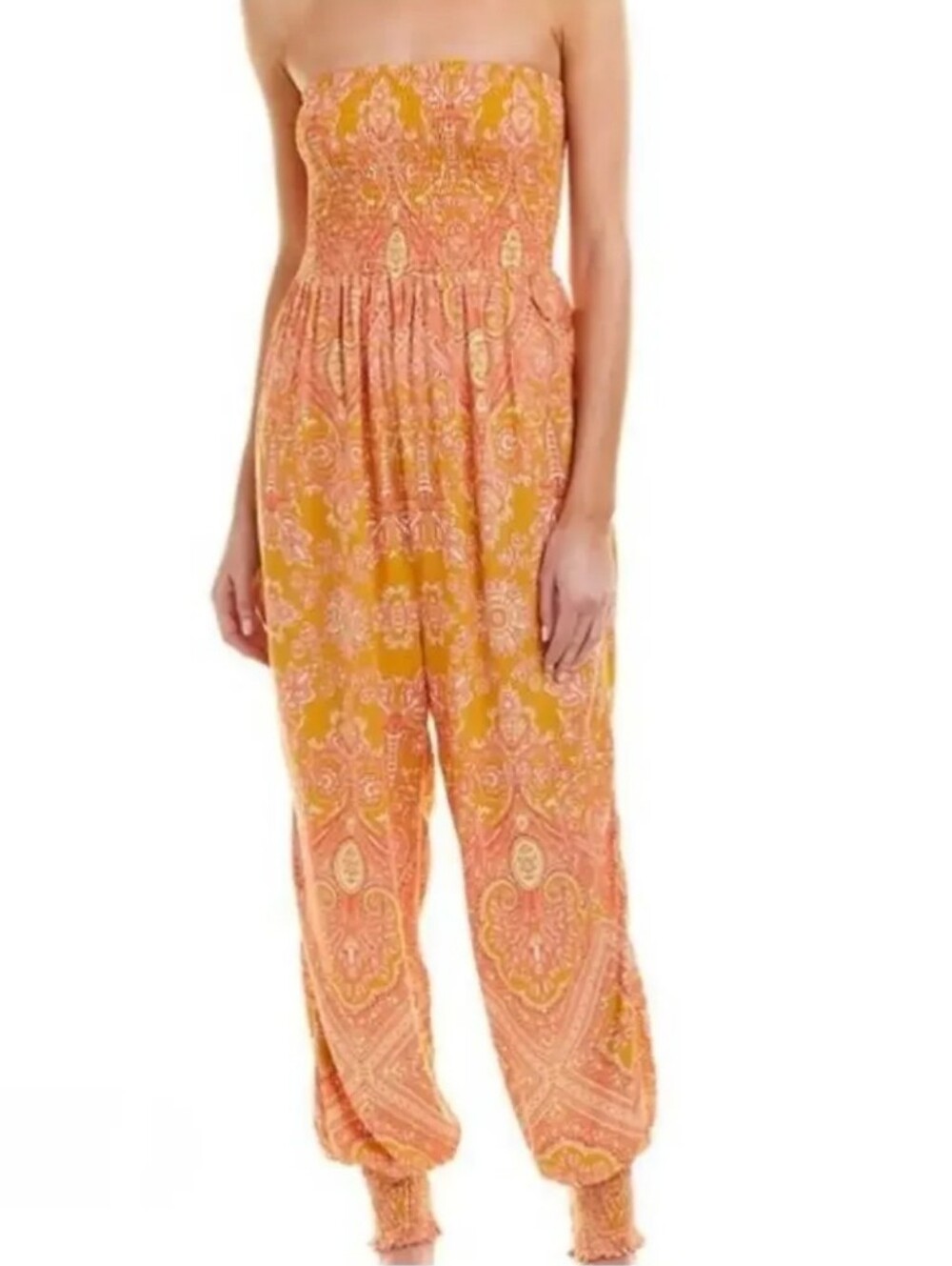 Free People Strapless Jumpsuit Or Harem Pants